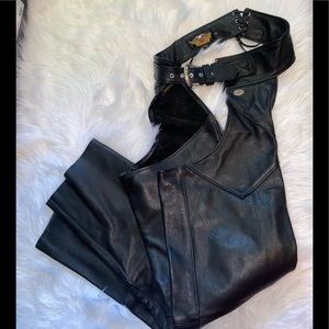Harley Davidson Ladies Leather Chaps-Small — Made in the USA